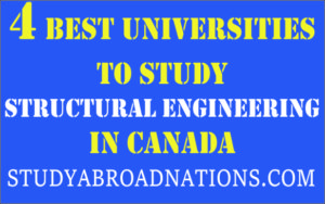 Best universities to study structural engineering in canada