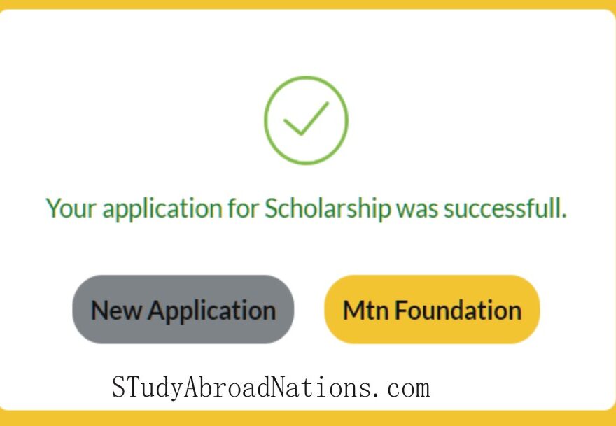 mtn scholarship application success page