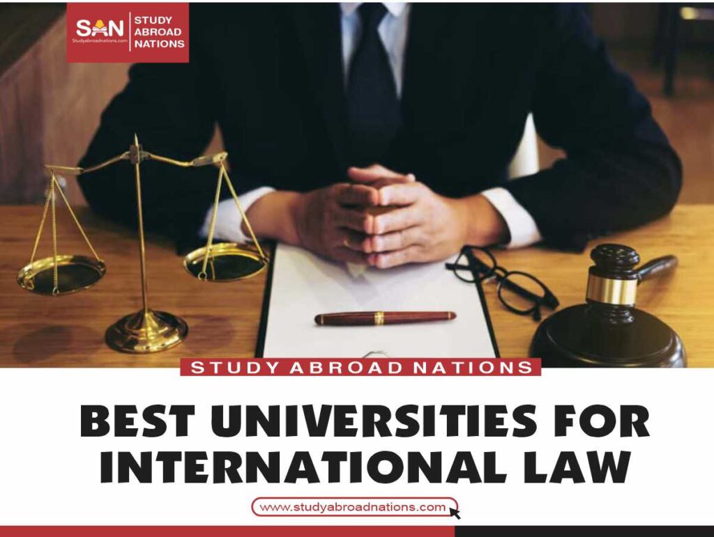 Parhaat kansainvälisen oikeuden yliopistot