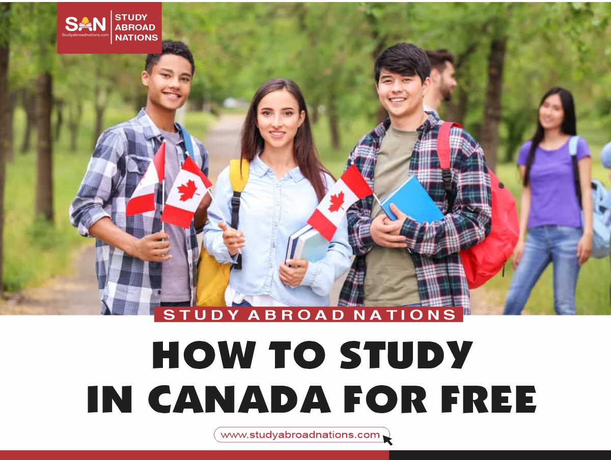 how to study in Canada for free