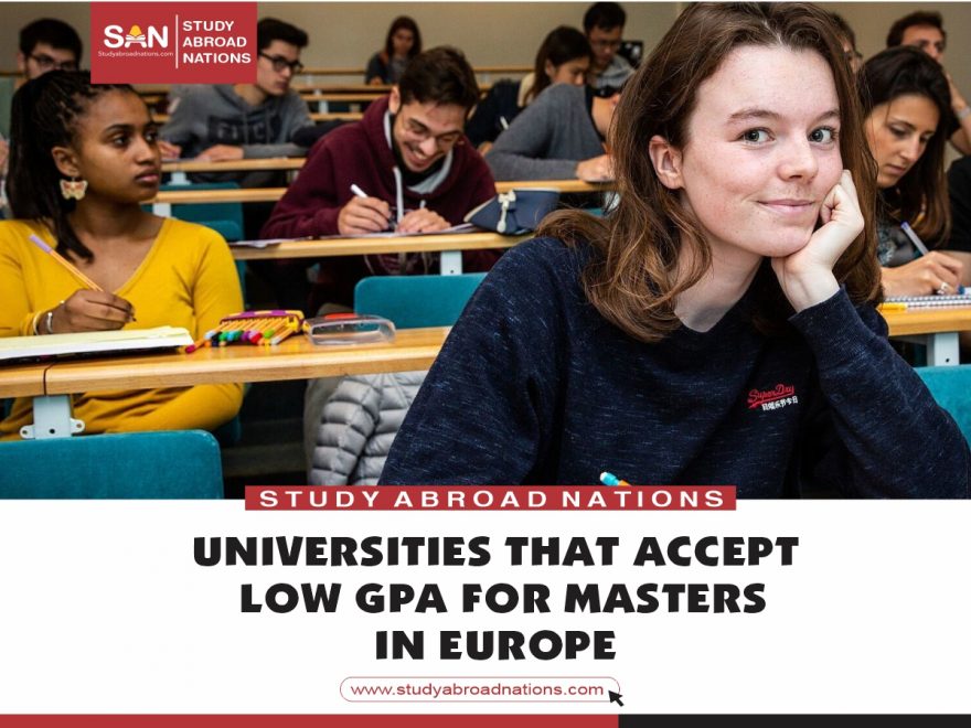 università che accettano un gpa basso per i master in europa