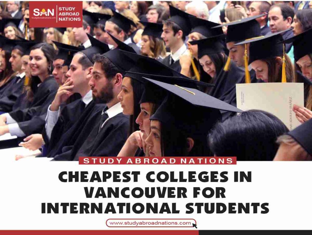 cheapest colleges in Vancouver for international students