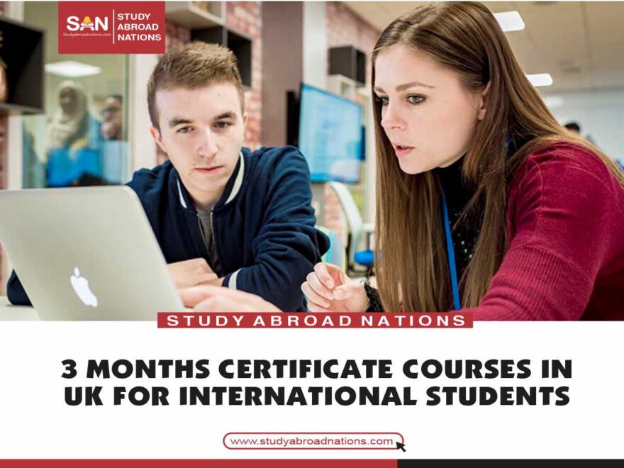 3 months certificate courses in UK for international students