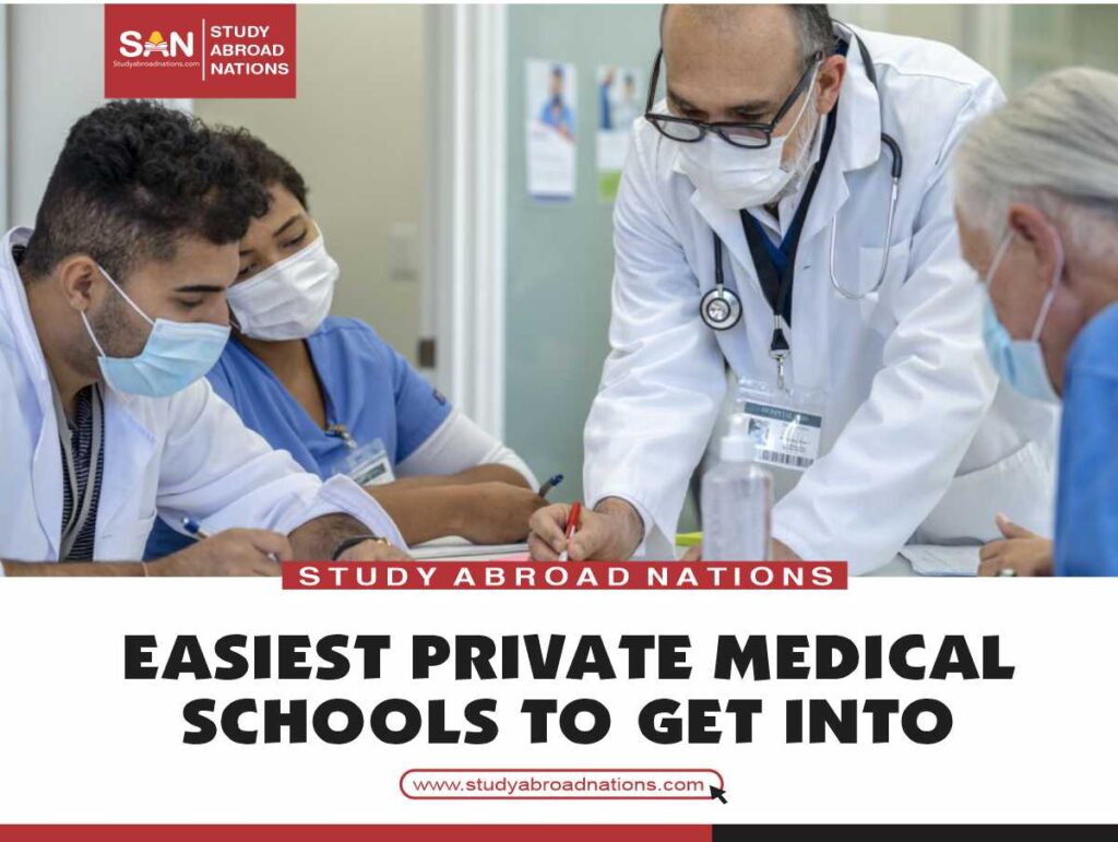 Den enkleste private medisinske skolen å komme inn på