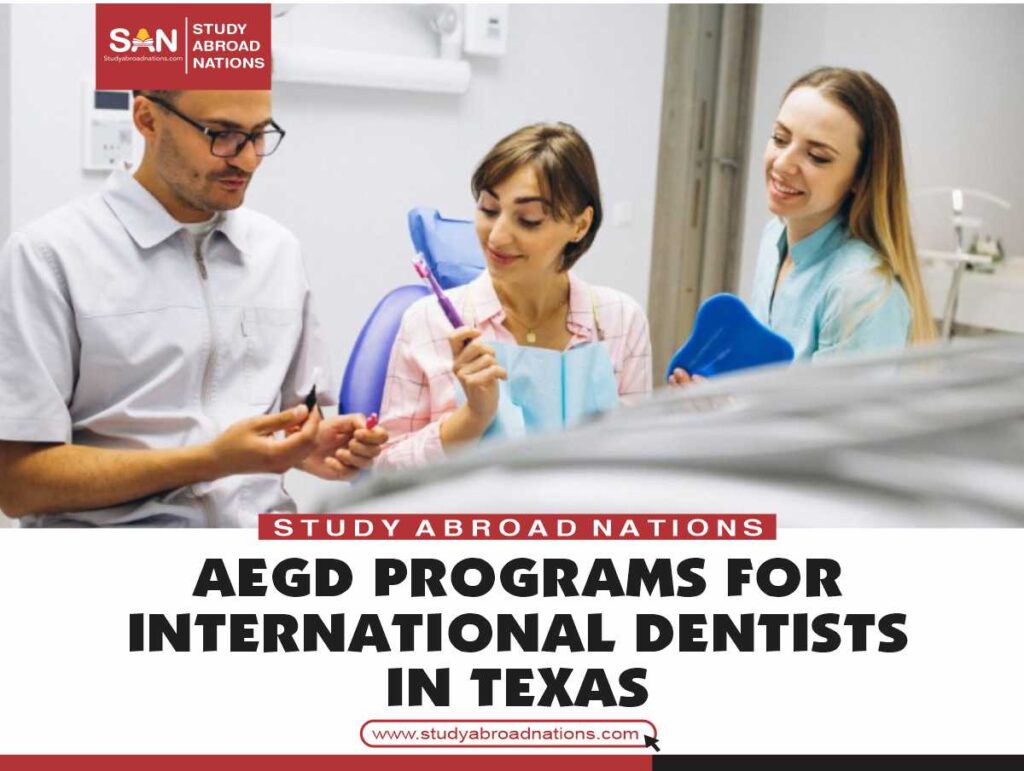 Programe AEGD pentru stomatologi internaționali din Texas