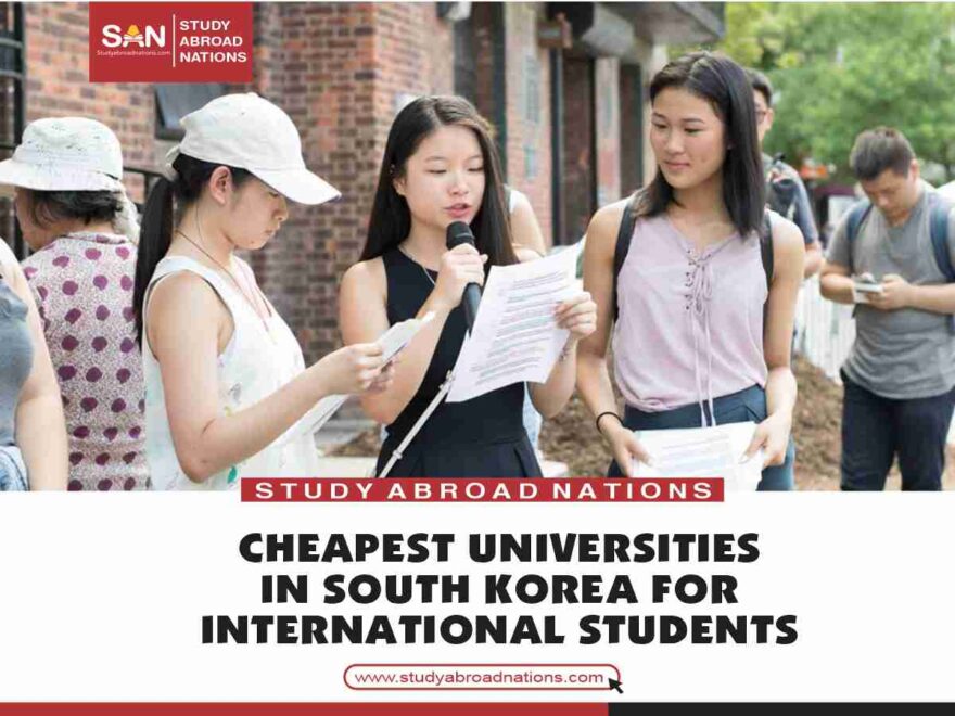 Etelä-Korean halvimmat yliopistot kansainvälisille opiskelijoille