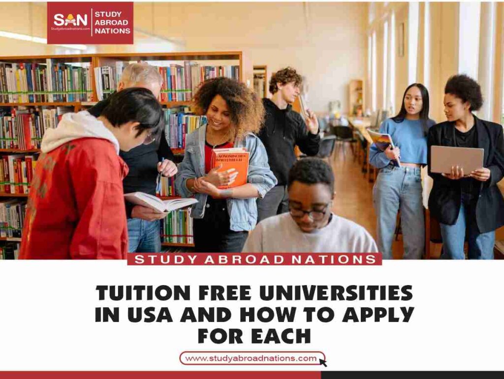 tuition free universities in USA
